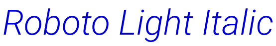 Roboto Light Italic fonte